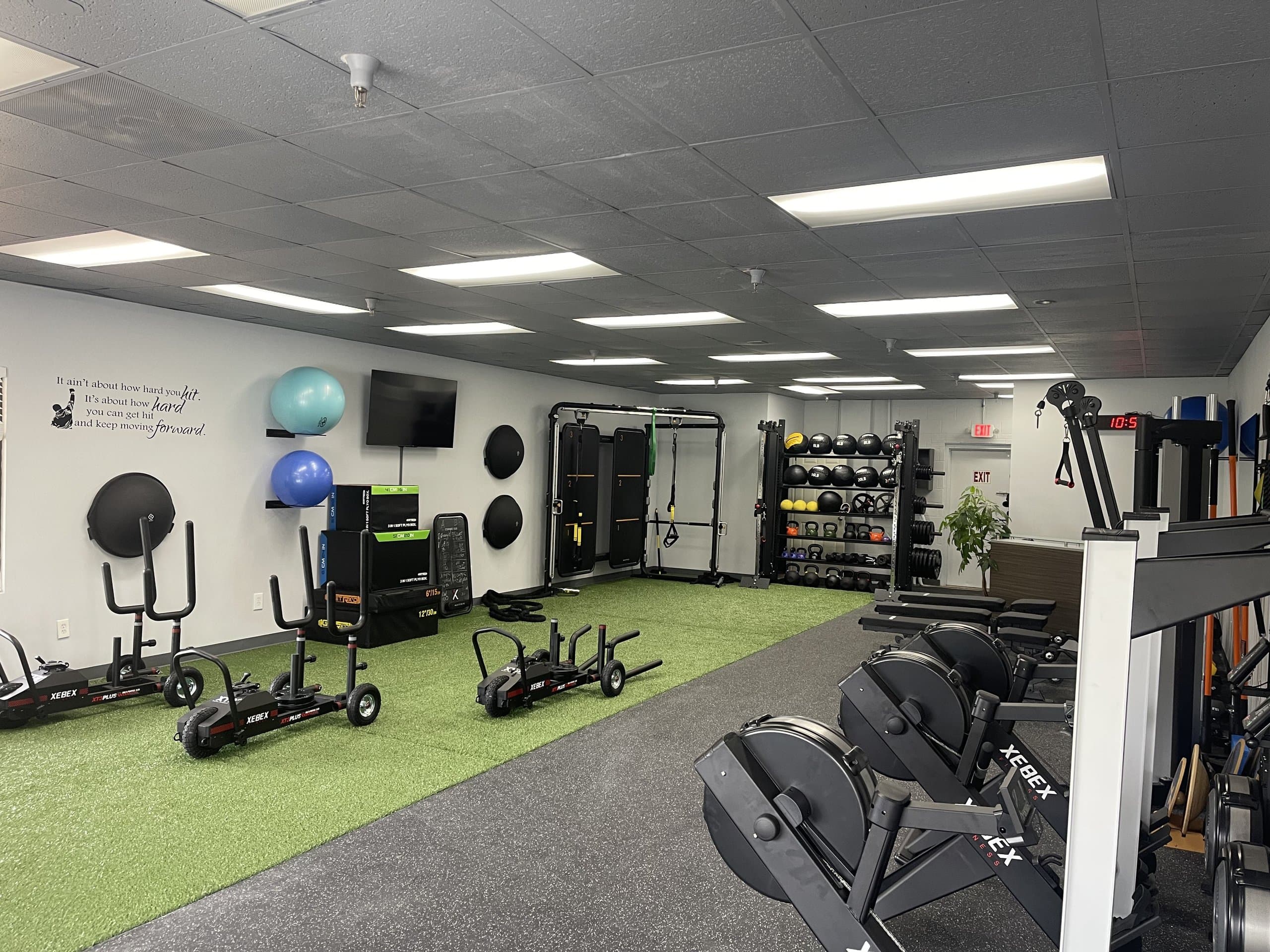 The training floor at 838 Strength and Fitness in Monroe, CT