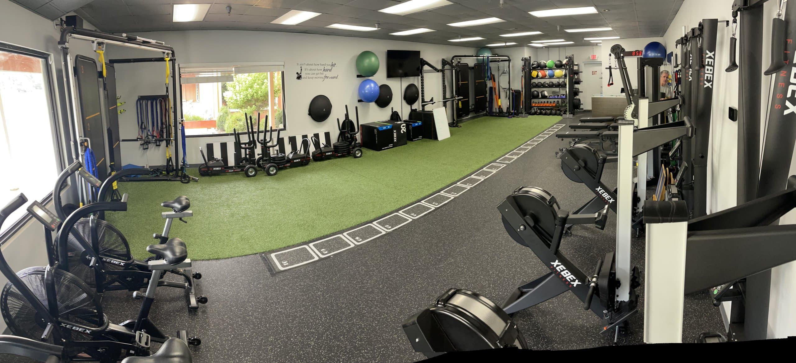 The training floor at 838 Strength and Fitness in Monroe, CT
