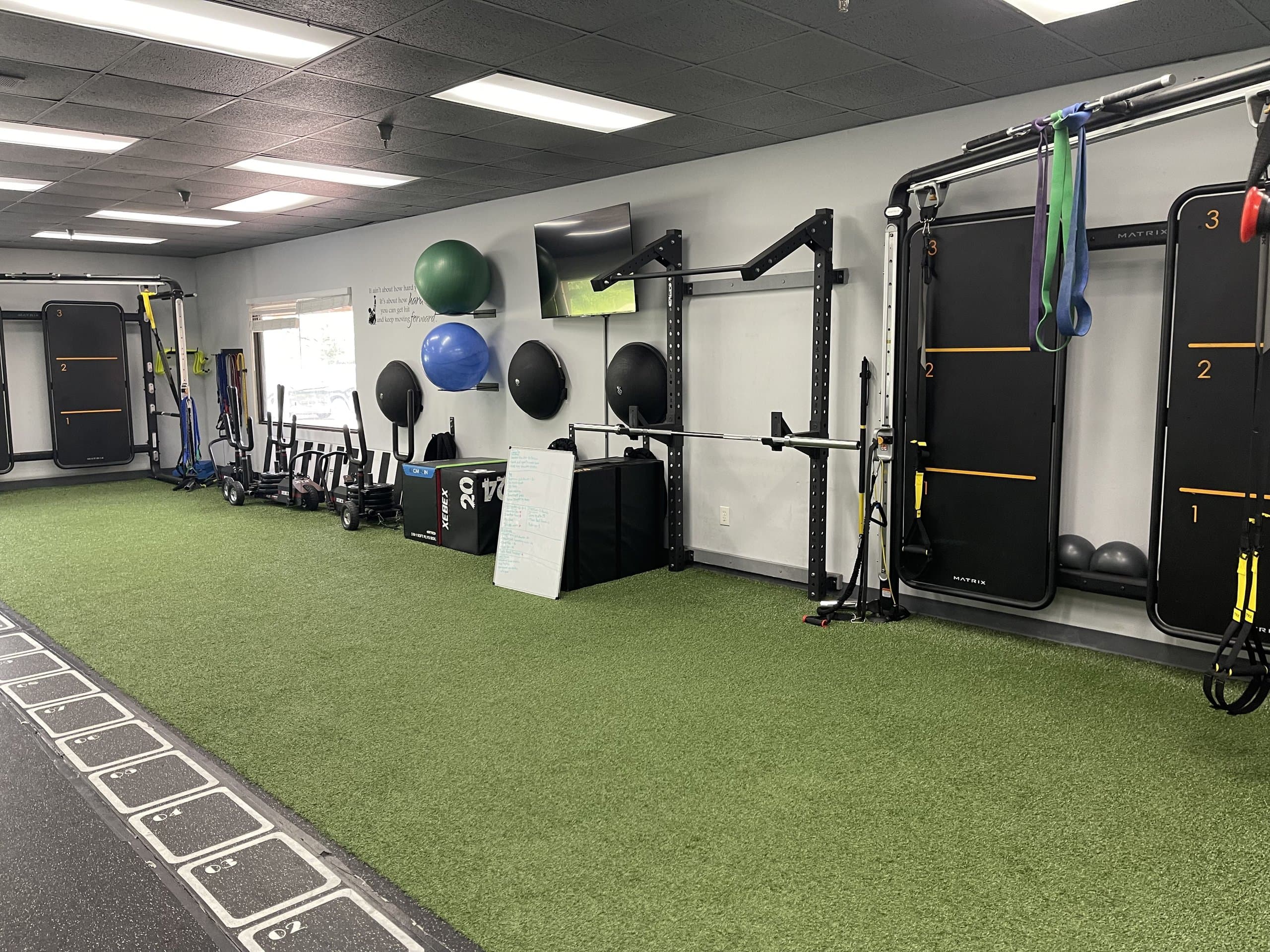 The squat rack and training equipment at 838 Strength and Fitness in Monroe, CT